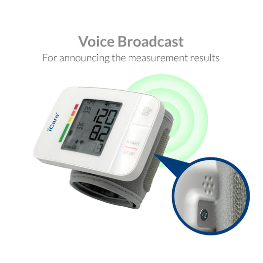 iCare CK118 Wrist Type Automatic Blood Pressure Monitor Digital, Voice Function