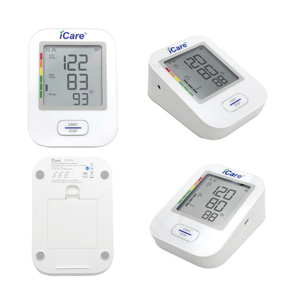 iCare CK323 Automatic Digital Blood Pressure Monitor with Large Cuff (22cm - 45cm), WHO BP Level Indicator, Irregular Heartbeat Indicator, Excessive Motion Indicator