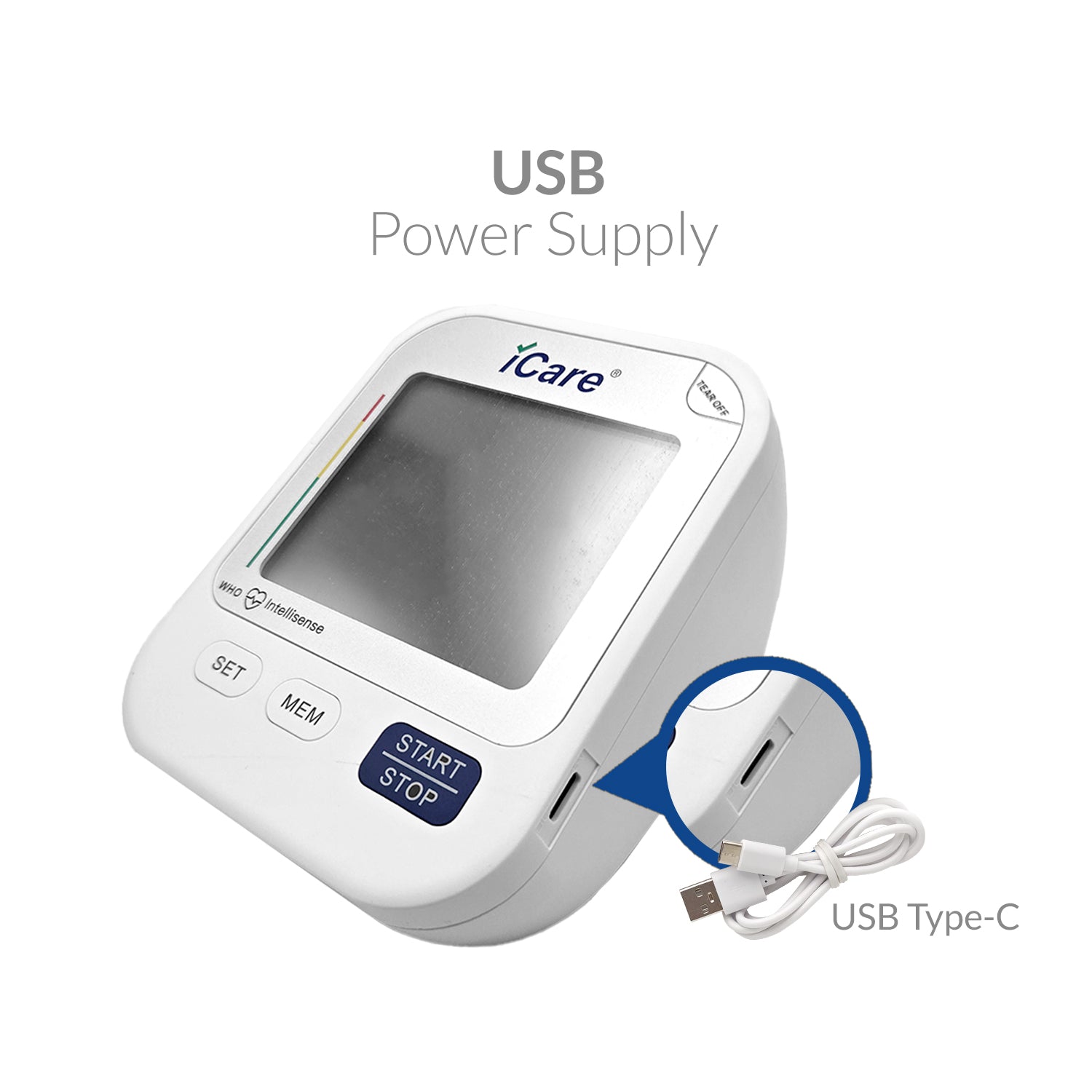 iCare® CK239 USB Powered Automatic Digital Blood Pressure Monitor with  Large Screen