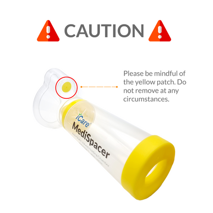 iCare® SE02 MediSpacer Chamber Spacer (NO INHALER INCLUDED) for Kids with Medium Mask, Sealed Package, Clean and Safe, for with your Asthma Inhaler, Ventolin via Chamber Spacer