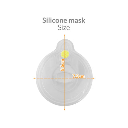 iCare® SE02 MediSpacer Chamber Spacer (NO INHALER INCLUDED) for Kids with Medium Mask, Sealed Package, Clean and Safe, for with your Asthma Inhaler, Ventolin via Chamber Spacer