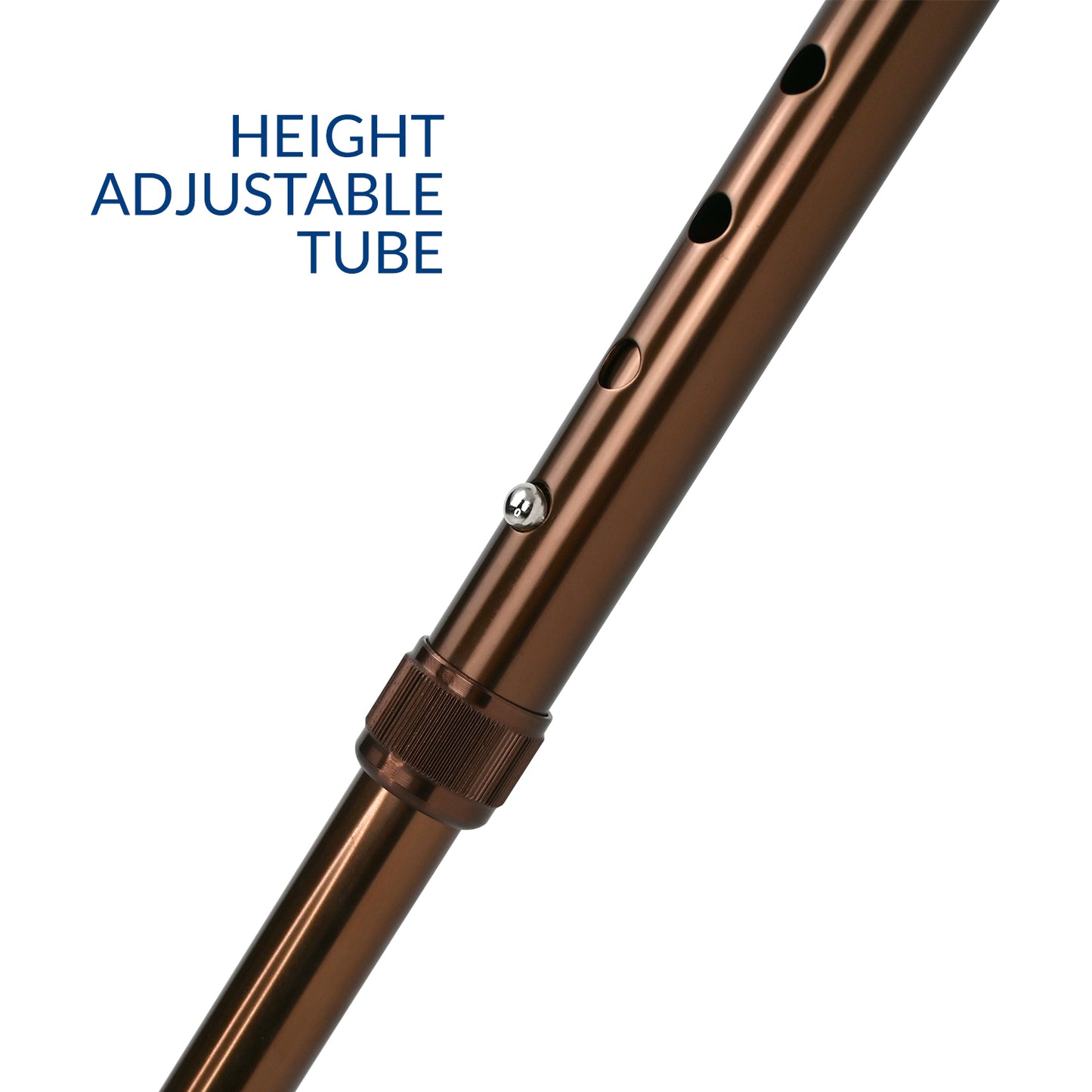 iCare® WS005 CaneMax Walking Stick with Height Adjustable Tube, Ergonomic Handle and Extra Corrosion Protection for Disabled and Elderly.