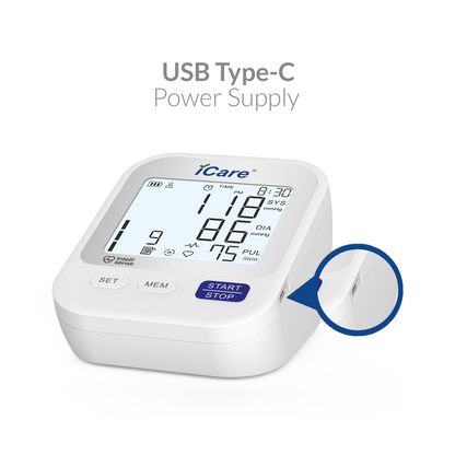 iCare® CK239 USB Powered Automatic Digital Blood Pressure Monitor with  Large Screen