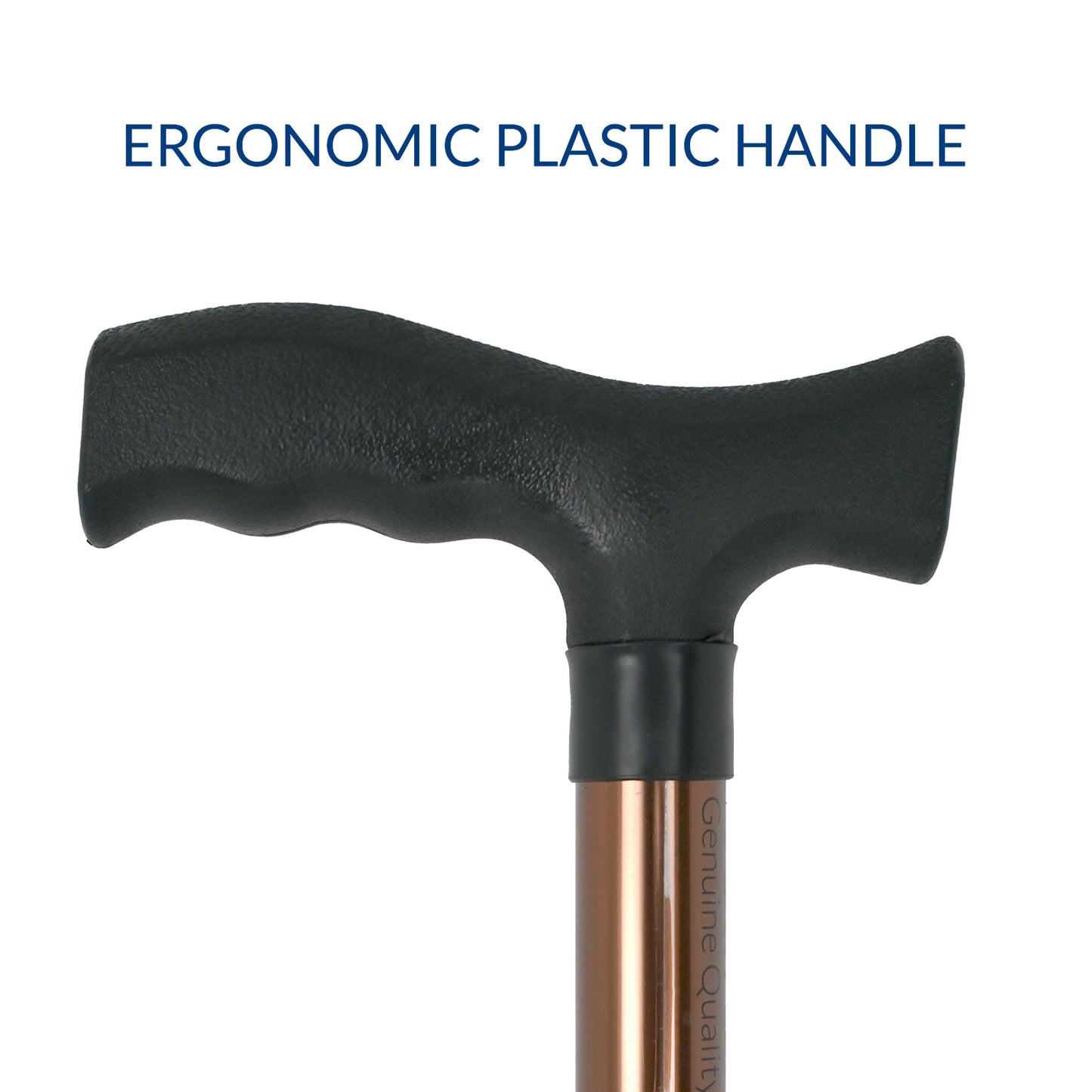 iCare® WS005 CaneMax Walking Stick with Height Adjustable Tube, Ergonomic Handle and Extra Corrosion Protection for Disabled and Elderly.