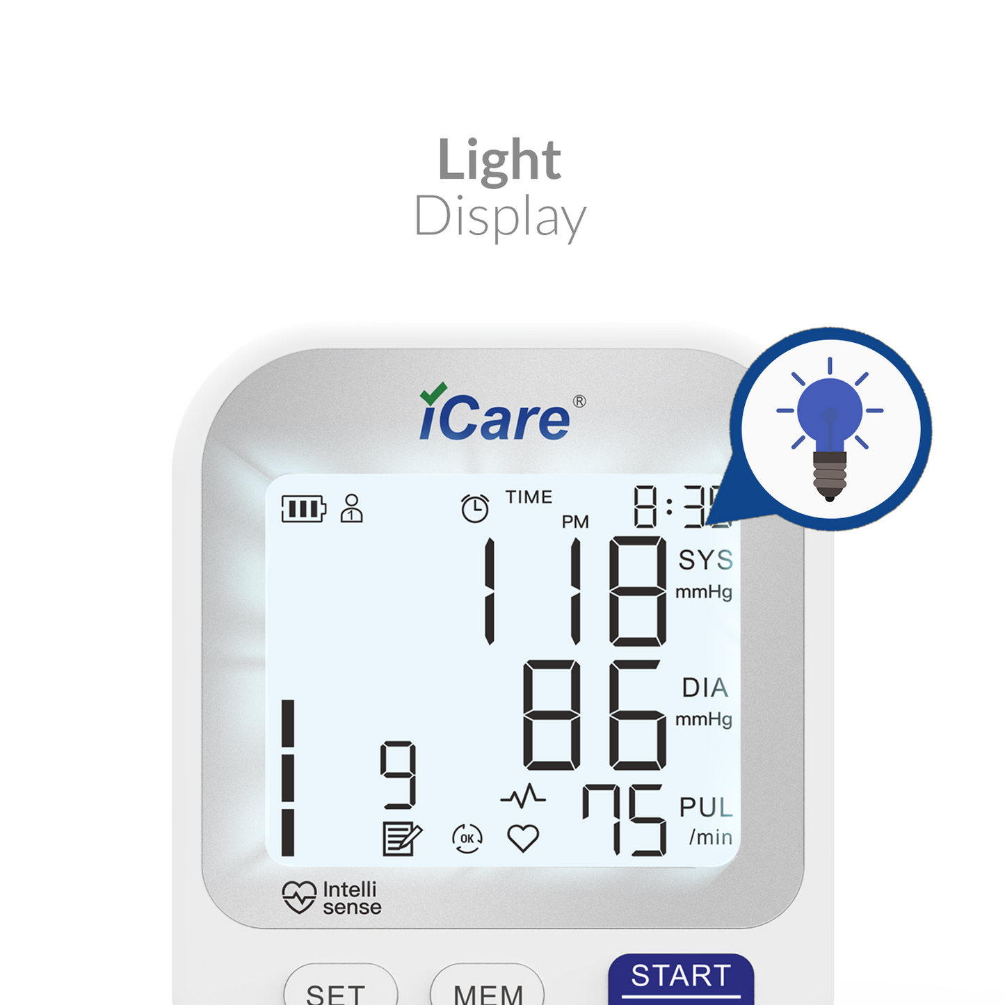 iCare® CK239 USB Powered Automatic Digital Blood Pressure Monitor with  Large Screen