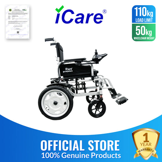 iCare® E310 Pro Electric Wheelchair HEAVY DUTY (110kg Load Limit, 50kg Wheelchair Weight)