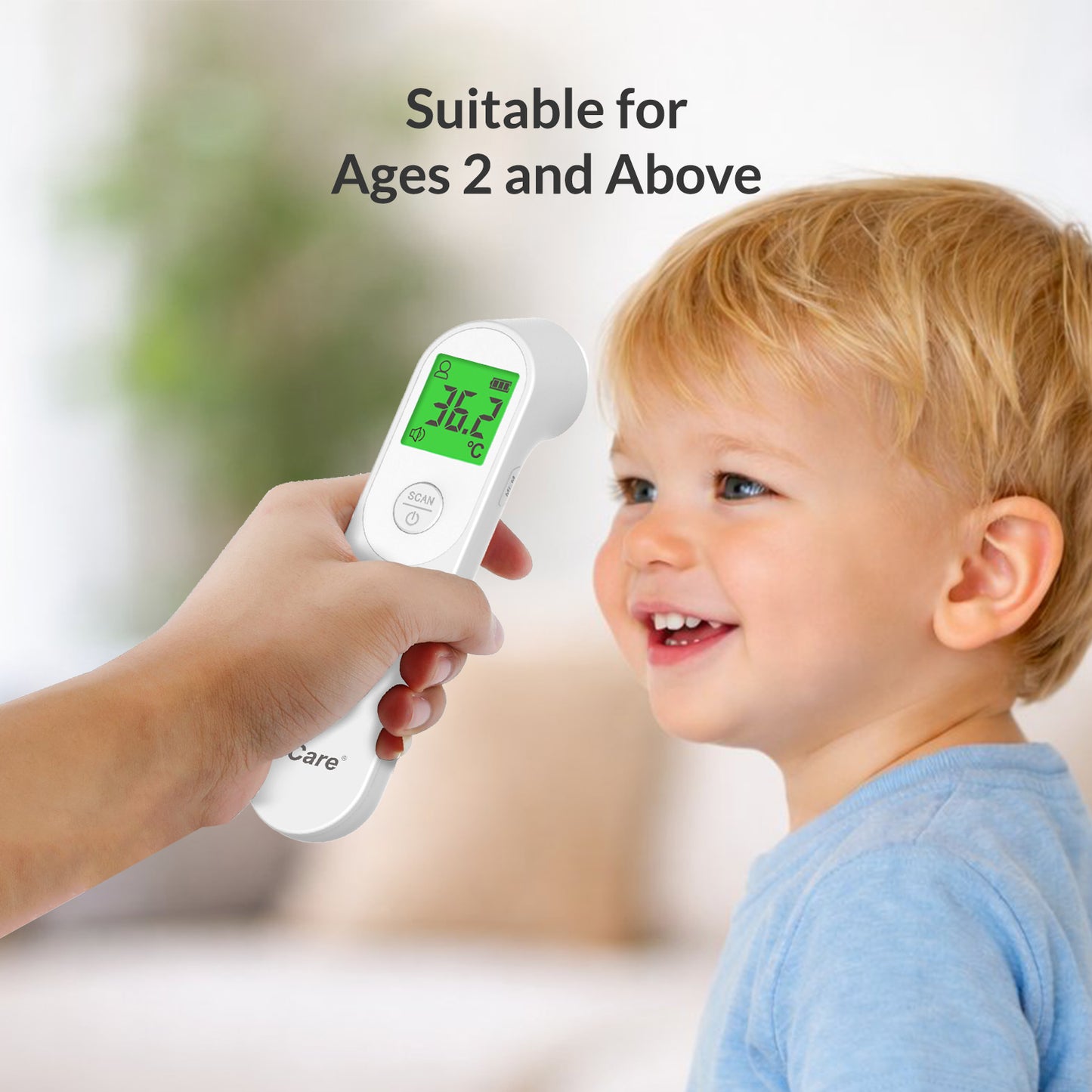 iCare® E66 Contactless Infrared Forehead Thermometer with Fever Alarm for Adults, Children Batteries Included