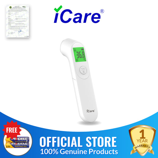 iCare® E66 Contactless Infrared Forehead Thermometer with Fever Alarm for Adults, Children Batteries Included