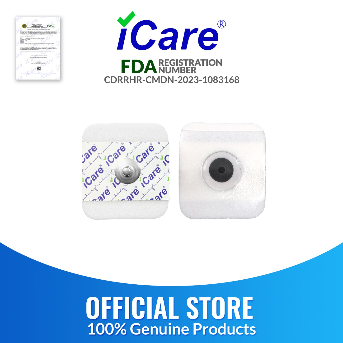 iCare® ECG Electrode Pads 50pcs per Pack