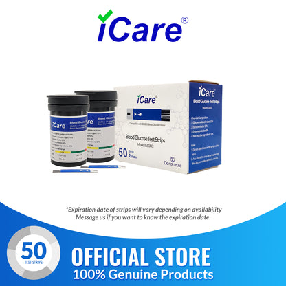 iCare 50pcs Blood Glucose Test Strips for iCare BG003 Blood Glucose Meter Compatible with BG003 Blood Glucose Meter  ONLY