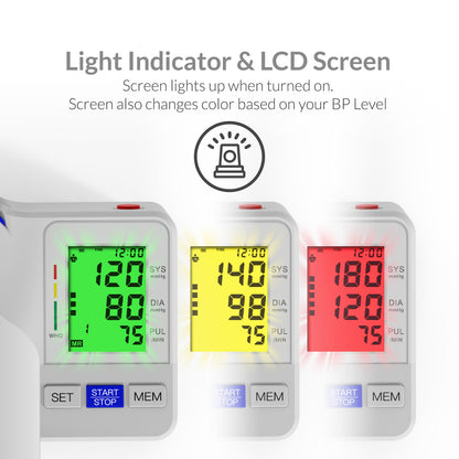 iCare BK38 Rechargeable Blood Pressure Monitor Digital Arm-Barrel Type Size 22-36cm Cuff BP Monitor