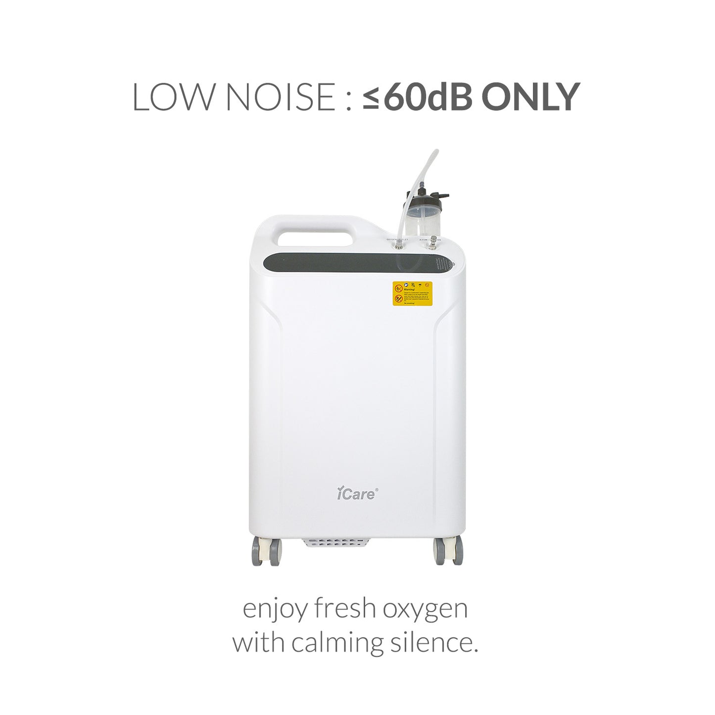 iCare LL51 Oxygen Concentrator with Atomizer up to 96% Oxygen Purity, 5L/min Flow Rate