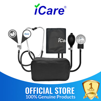 iCare Aneroid Sphygmomanometer with Stethoscope for Blood Pressure Monitoring