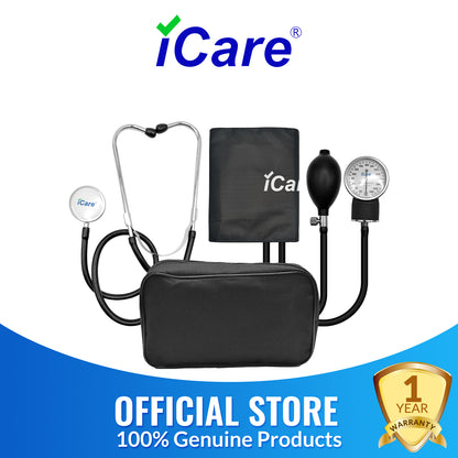 iCare AN05 Aneroid Sphygmomanometer with Single Head Stethoscope for Blood Pressure Monitoring