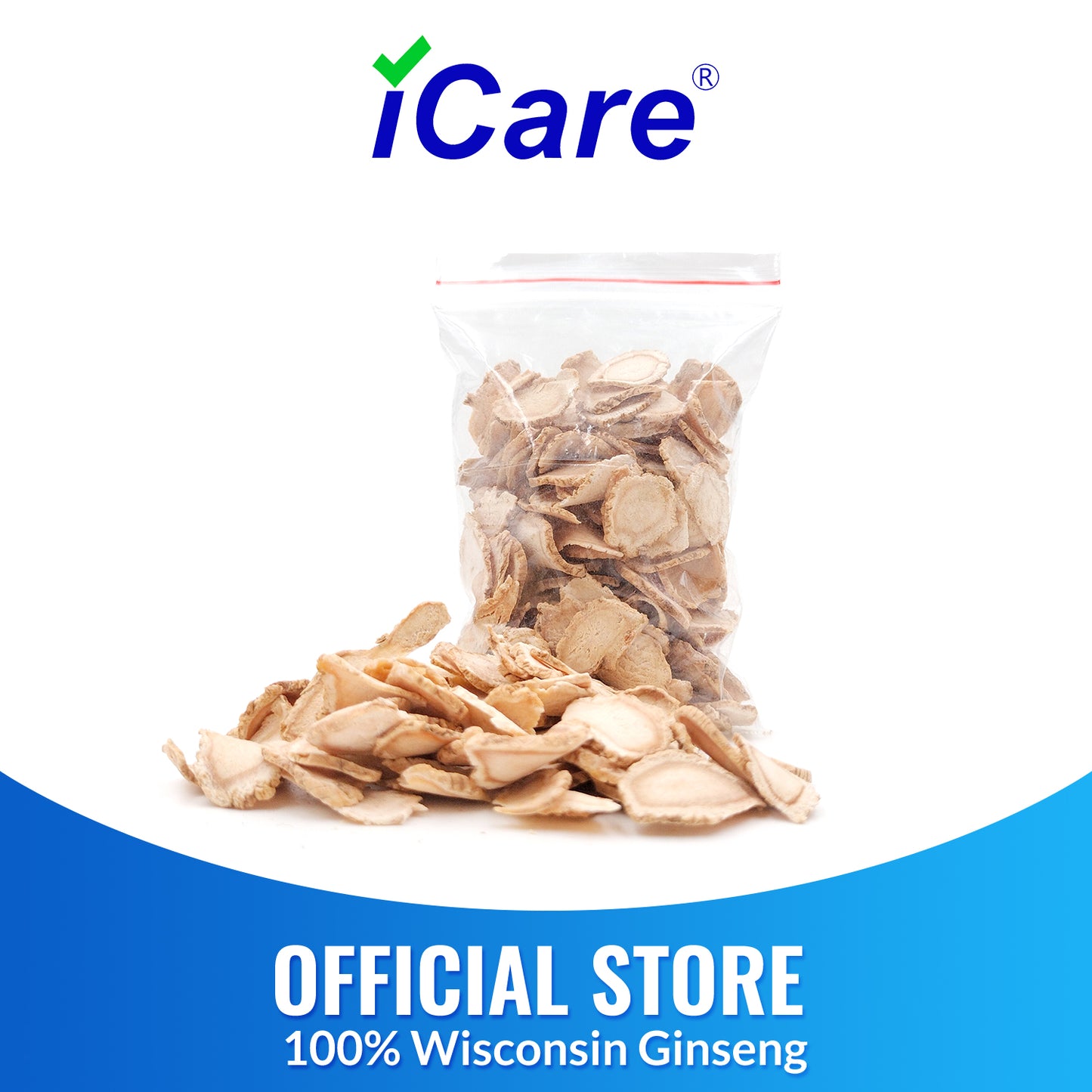 iCare® Ginseng 30g pack and 50g pack (Wisconsin Ginseng)
