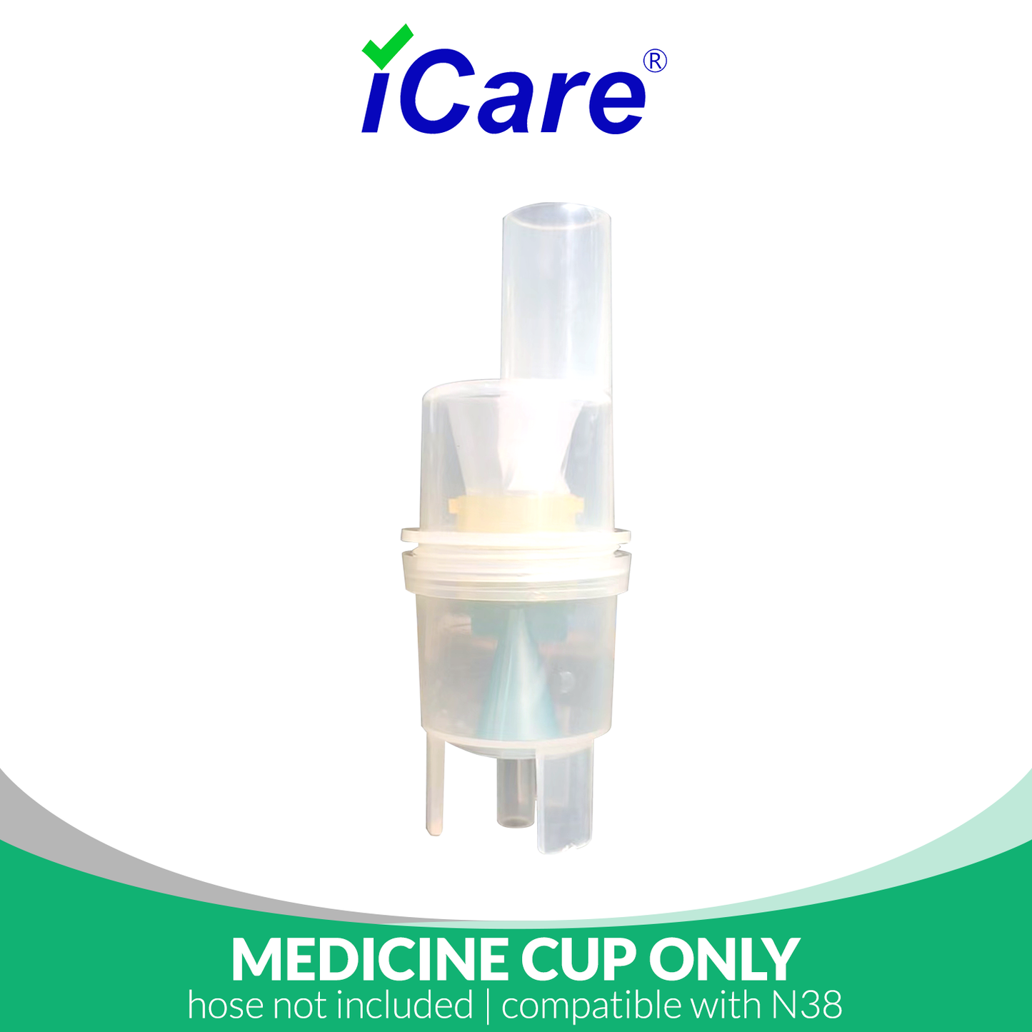 iCare® Medicine Cup for Nebulizer (Tube not included), compatible with N38 Ultra Compressor Nebulizer