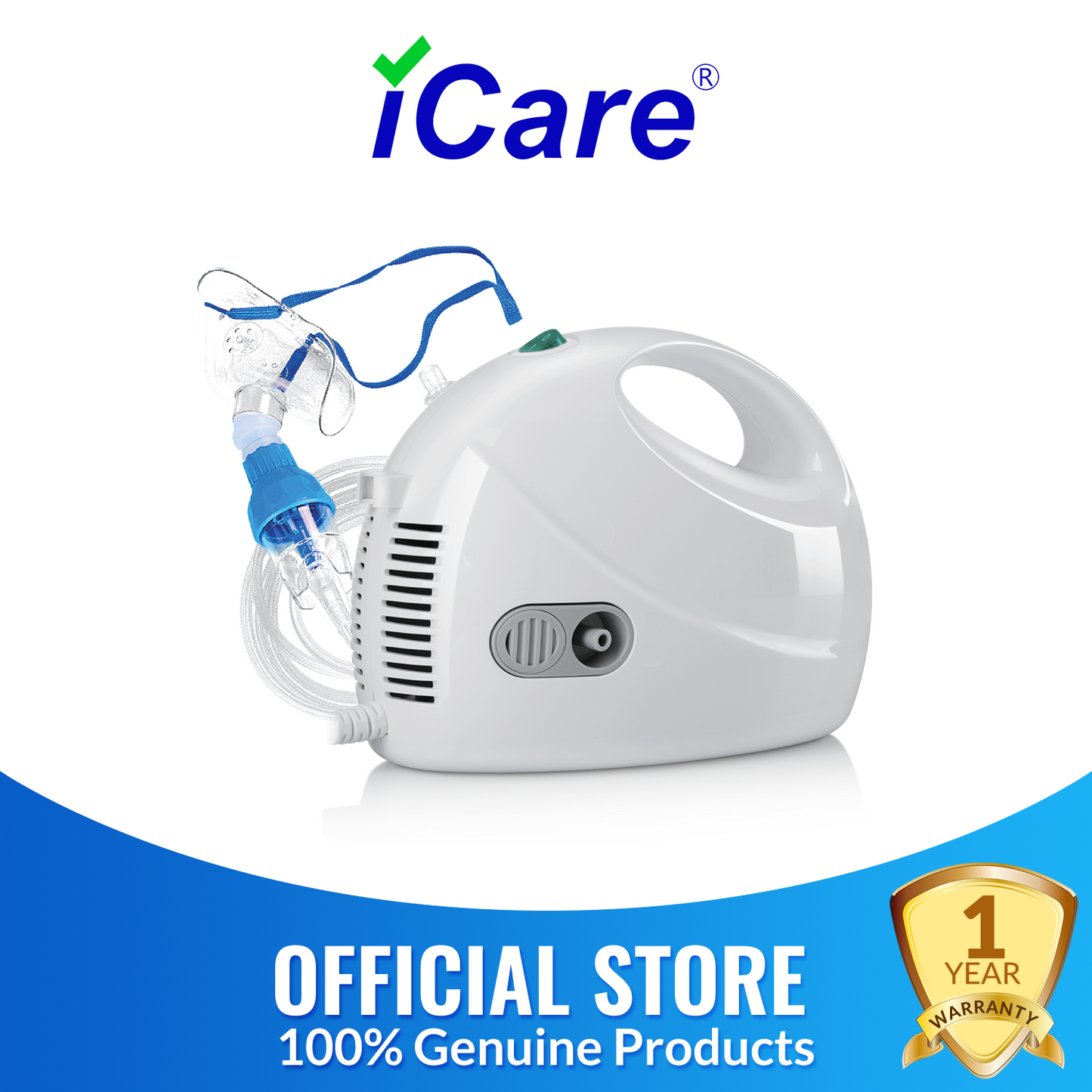 iCare N33 AeroCare Compressor Nebulizer with Choice of Nebulizer Kit