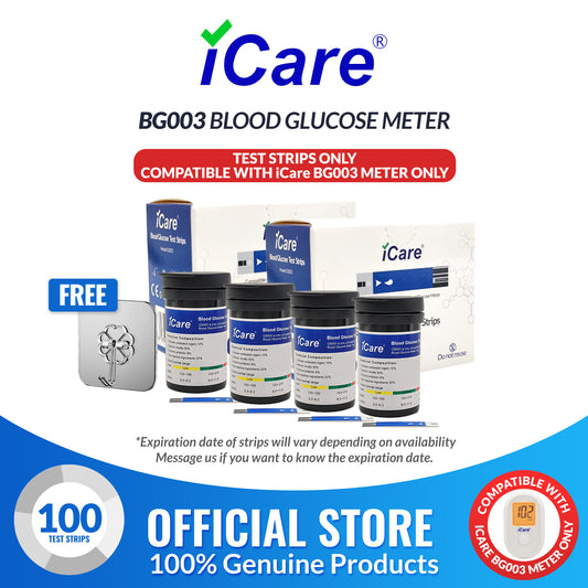 iCare BG003 100pcs Test Strips Compatible with BG003 Blood Glucose Meter ONLY
