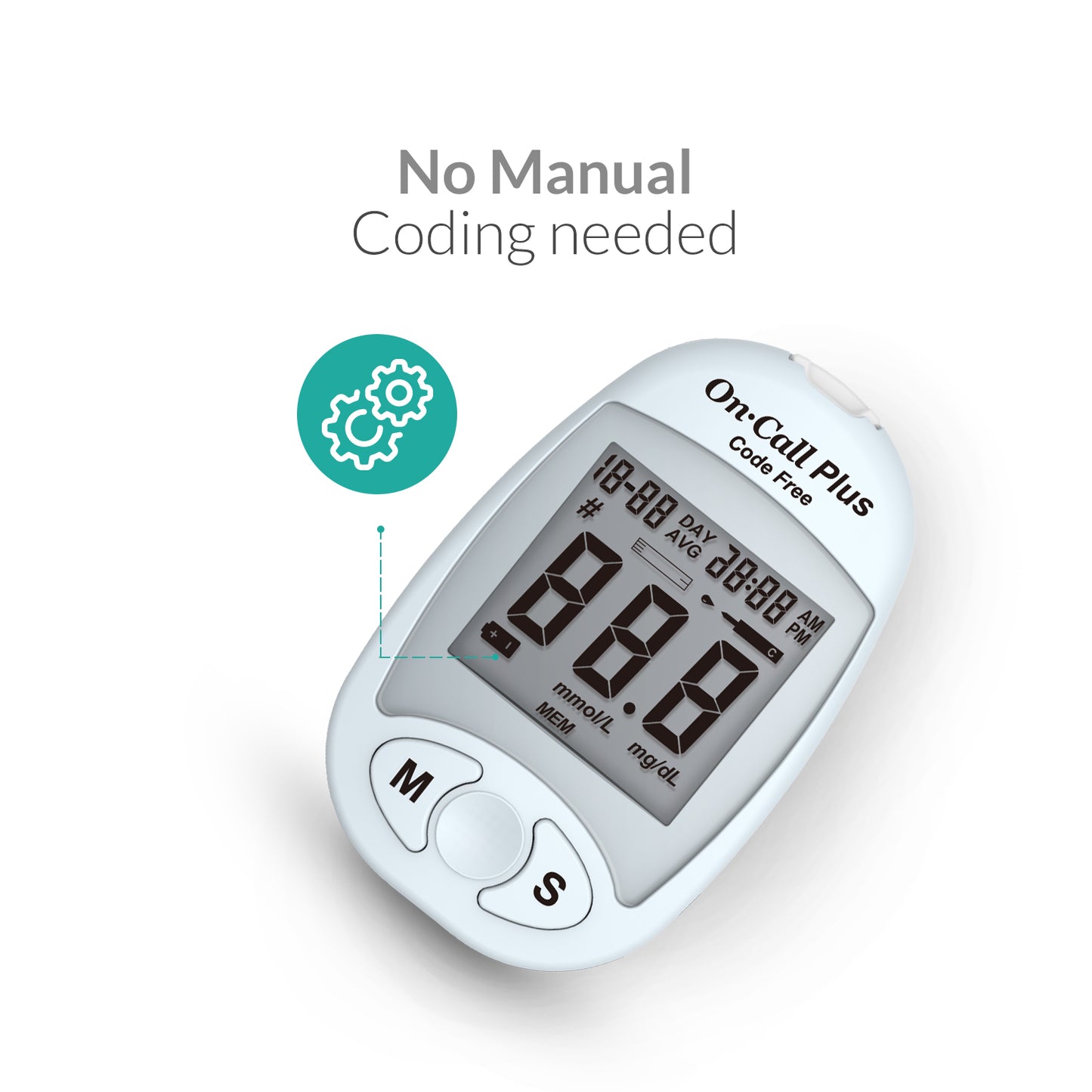iCare® On Call Plus Code Free Blood Glucose Meter (COMPLETE SET) Blood Sugar Monitoring Kit