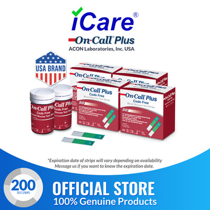 iCare® On Call Plus Code Free Test Strips ONLY COMPATIBLE WITH On Call Plus Code Free GLUCOSE METER SA