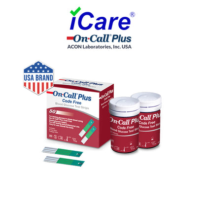 iCare® On Call Plus Code Free Test Strips ONLY COMPATIBLE WITH On Call Plus Code Free GLUCOSE METER SA