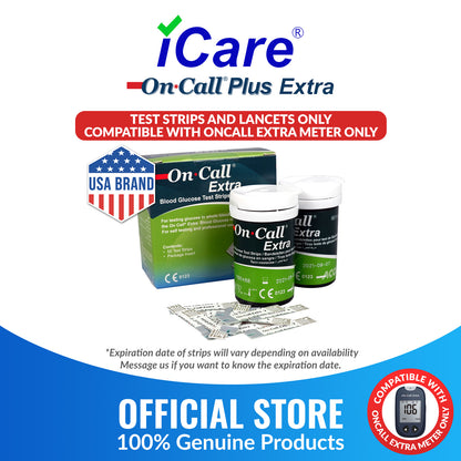 iCare® On Call® Extra Test Strips 25/50pcs iCare COMPATIBLE ONLY WITH ONCALL EXTRA METER