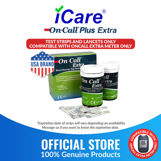 iCare® On Call® Extra Test Strips 25/50pcs iCare COMPATIBLE ONLY WITH ONCALL EXTRA METER