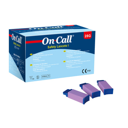 iCare On Call Safety Lancets Pressure Activated Single Use Lancing Device 28G