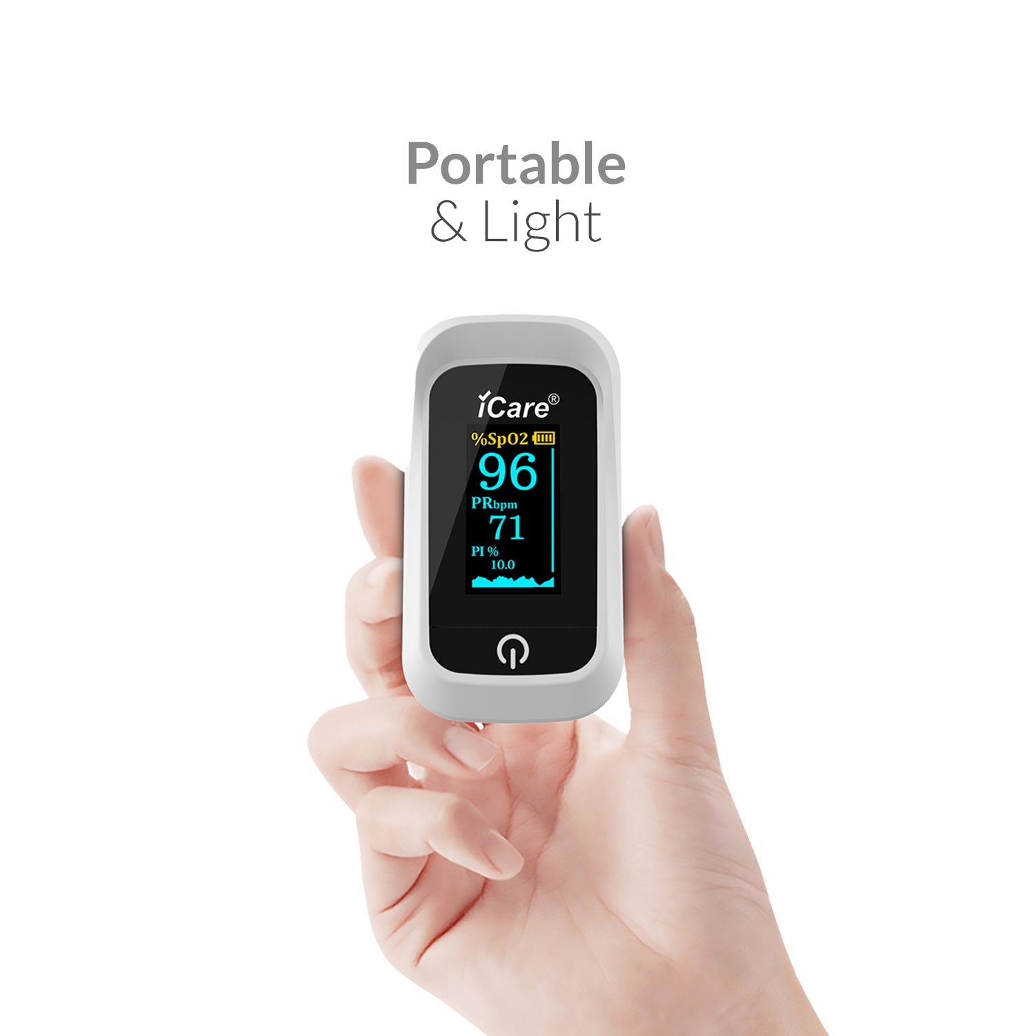 iCare Bundle Deal 34 OX001 Fingertip Pulse Oximeter + N61 MediMist Compressor Nebulizer Kit Bundle