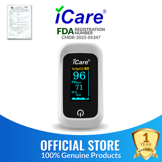 iCare® OX001 Fingertip Pulse Oximeter, (SpO2)Blood Oxygen Saturation Monitor with Pulse Rate Measure