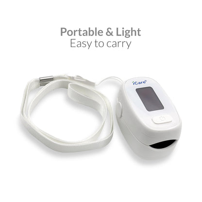 iCare OX005 Fingertip Pulse Oximeter with Spo2 and Pulse Rate Reading For Ages 2 years old and Up