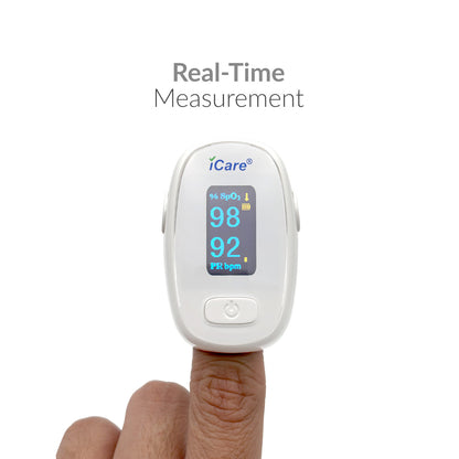 iCare OX005 Fingertip Pulse Oximeter with Spo2 and Pulse Rate Reading For Ages 2 years old and Up