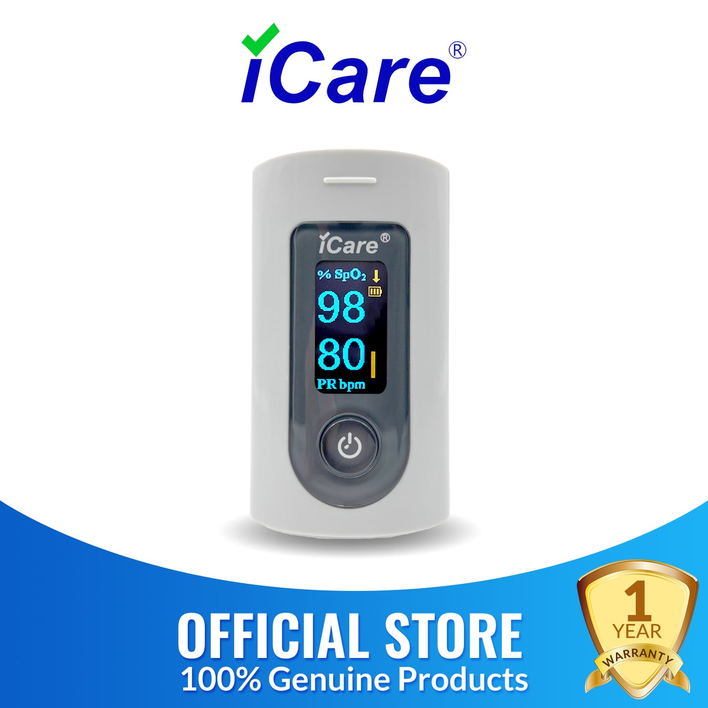 iCare OX006 Fingertip Pulse Oximeter with Spo2 and Pulse Rate Reading
