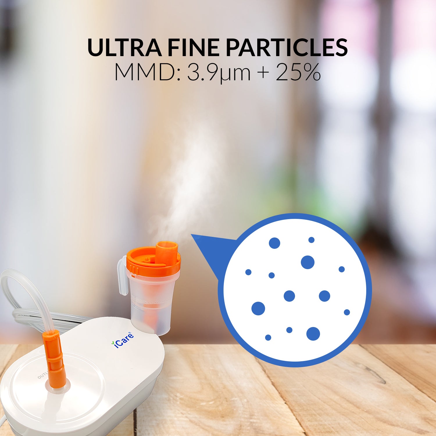 iCare Bundle Deal 35 OX001 Fingertip Pulse Oximeter + N61 MediMist Compressor Nebulizer Kit + CK238 Digital BP Monitor Bundle