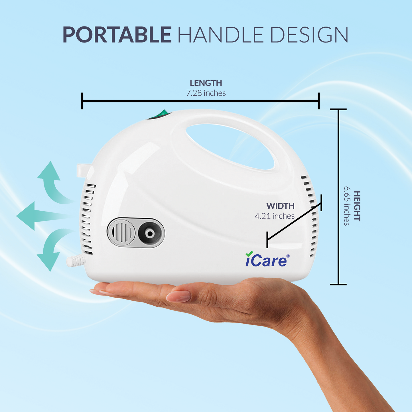 iCare N33 AeroCare Compressor Nebulizer with Adult-Size Mask Nebulizer Kit