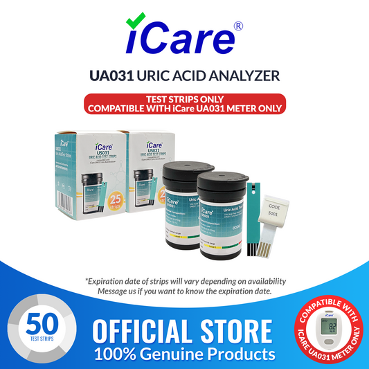 iCare U-A50 Uric Acid Test Strips for iCare U01 Uric Acid Analyzer 50pcs Test Strips ONLY