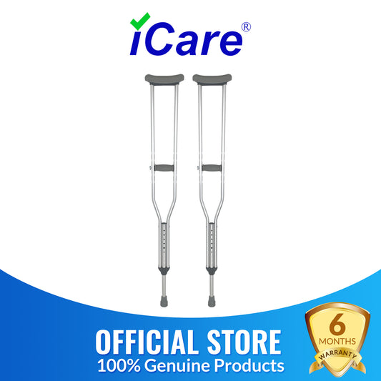 iCare® UC110 StepAid Aluminum Crutch with Adjustable Hand Grip, Adjustable Length and Anti-Slip Tip for Disability and Injury Support