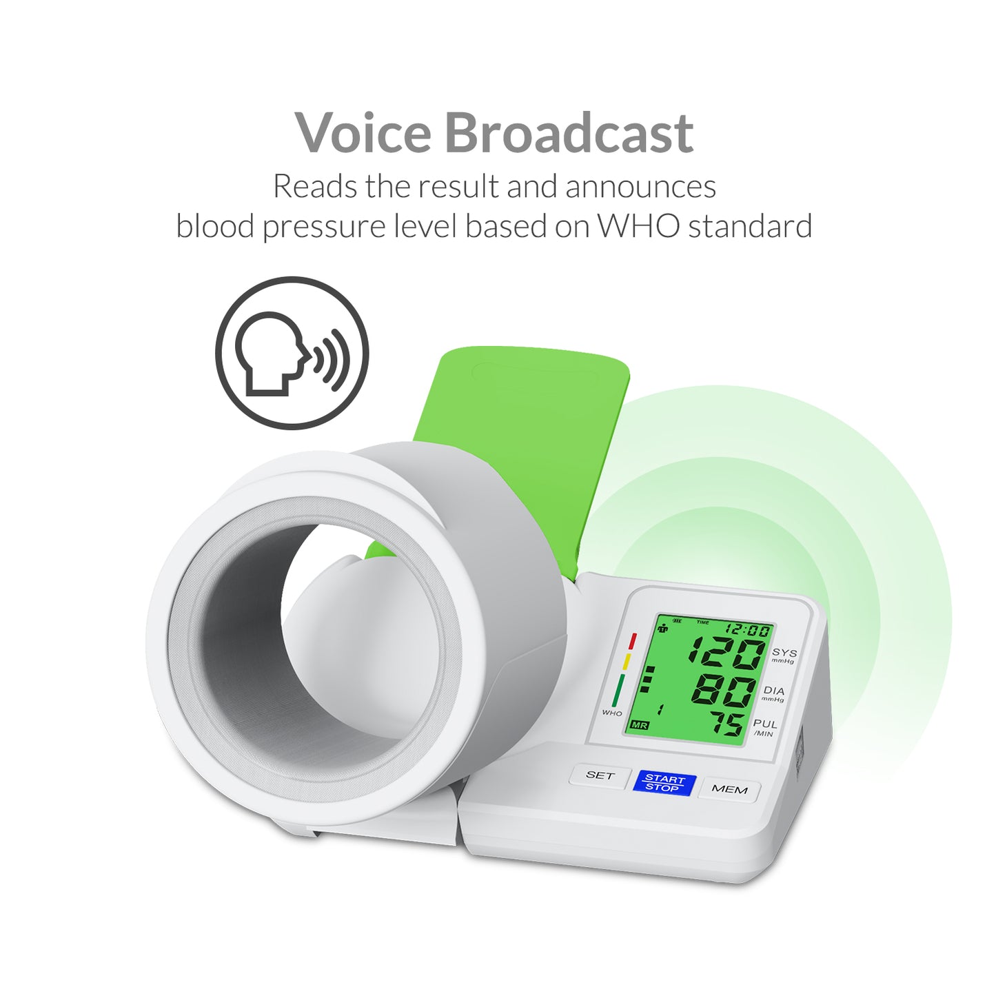 iCare BK38 Rechargeable Blood Pressure Monitor Digital Arm-Barrel Type Size 22-36cm Cuff BP Monitor