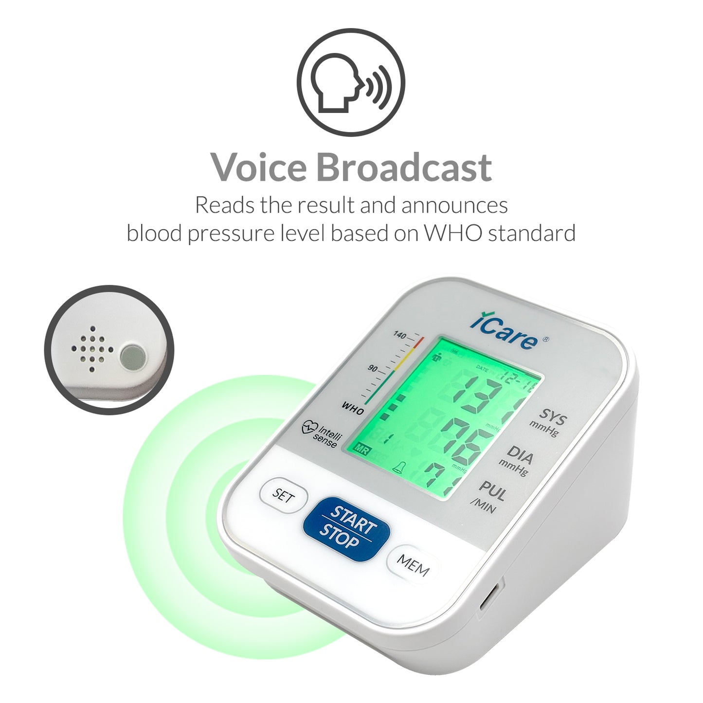 iCare Bundle Deal 30 OCP50 Glucose Meter + CK262 Digital BP Monitor, Blood Sugar Kit with Blood Pressure Monitor Bundle