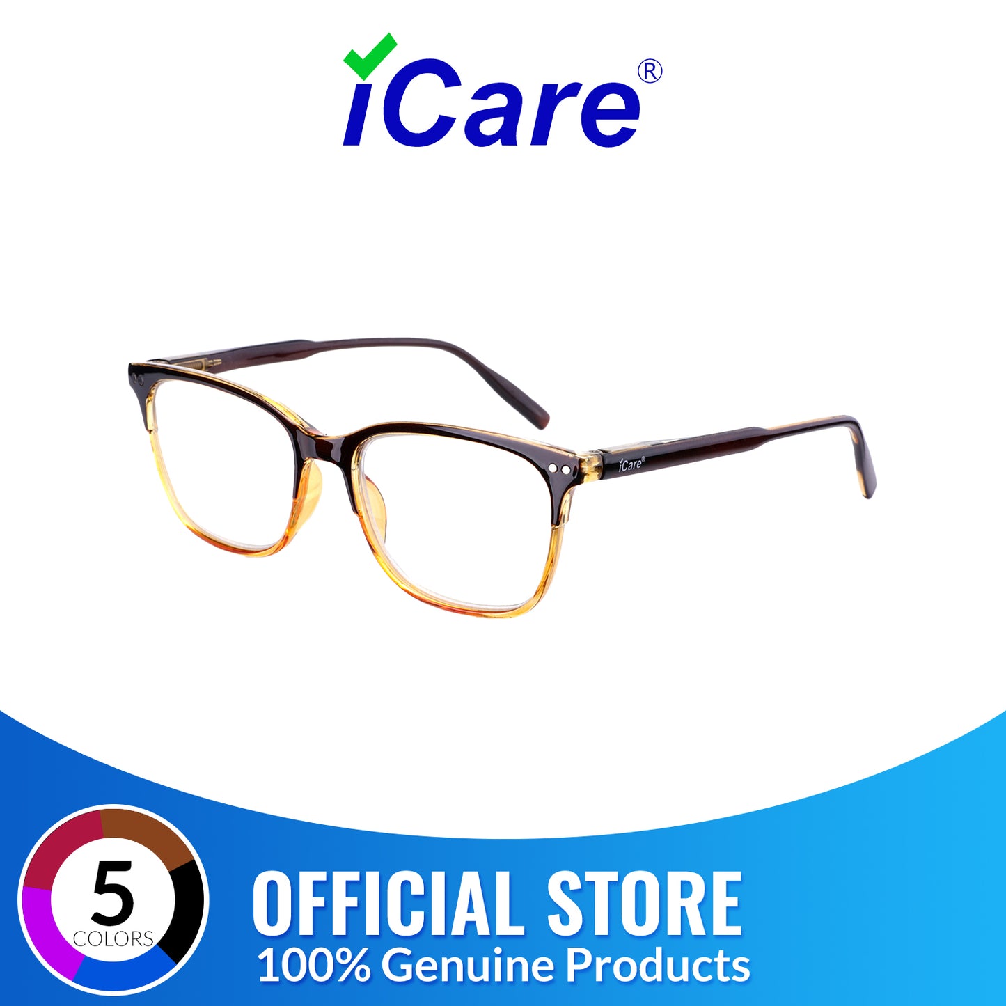 iCare® RG506 PC Frame Reading Glasses with Blue Light Protection for Men and Women