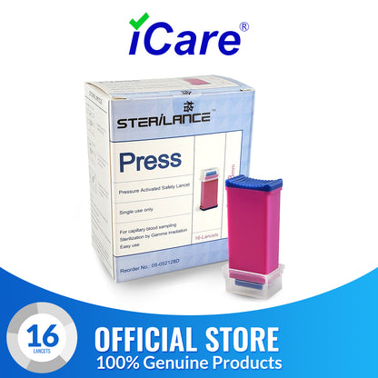 iCare® Sterilance PRESS 16pcs Single-use Lancet