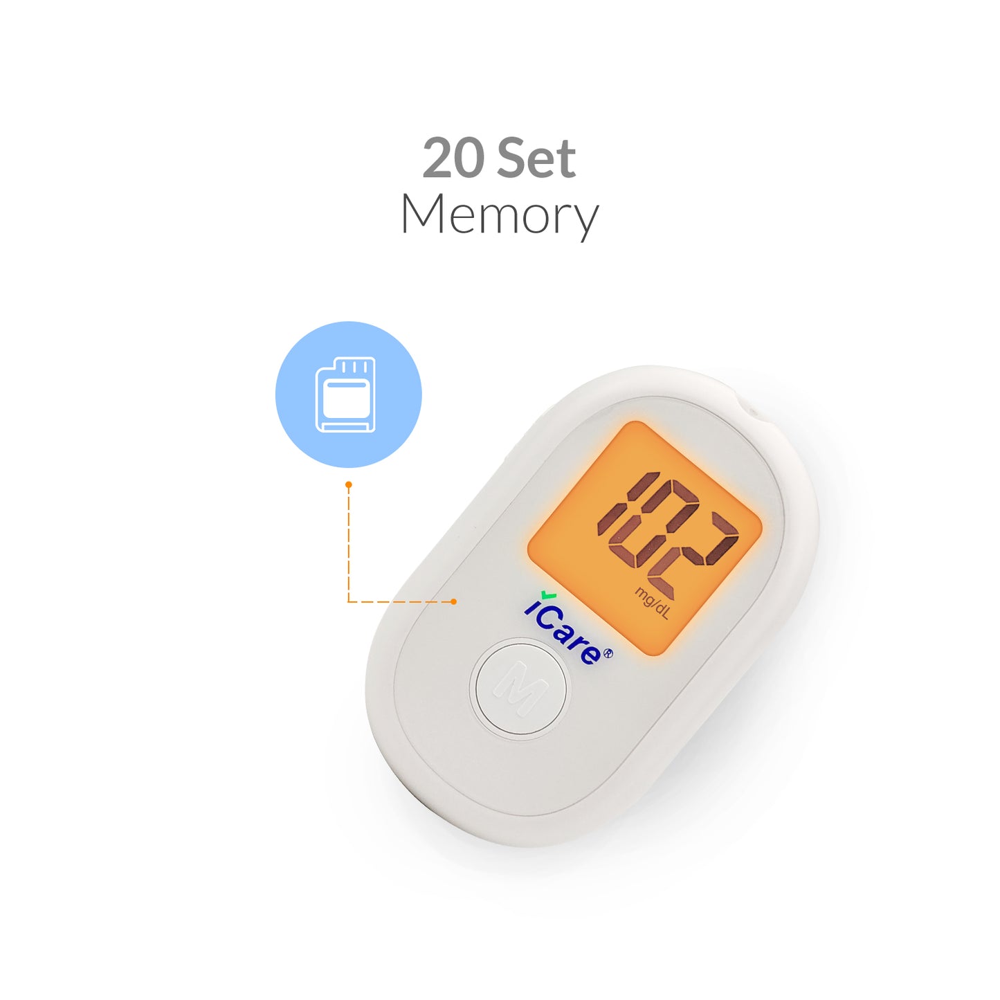 iCare BG003 Blood Glucose Monitor Complete set + 50pcs Test Strips & 50pcs Lancet