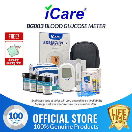 iCare BG003 Blood Glucose Monitor Complete set + 100pcs Test Strips & 100pcs Lancet