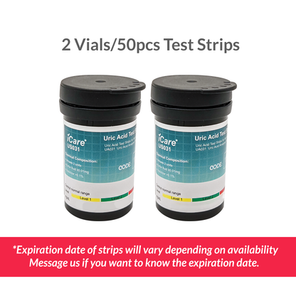 iCare U-A50 Uric Acid Test Strips for iCare U01 Uric Acid Analyzer 50pcs Test Strips ONLY