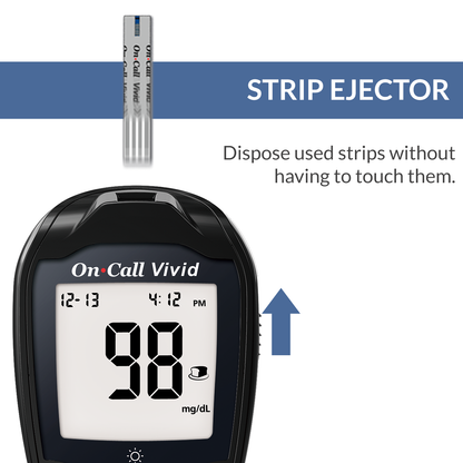 iCare® Vivid50 On Call Vivid Painless Blood Glucose Meter with 50 Test Strips and Lancets