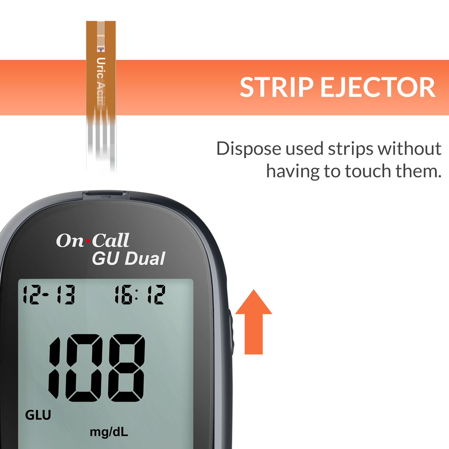 iCare® On Call GU Dual 2 in 1 Blood Glucose and Uric Acid Meter with Test Strips and Lancets