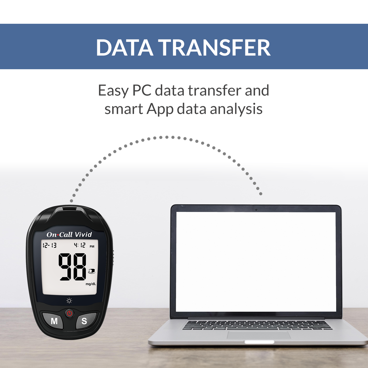 iCare® Vivid50 On Call Vivid Painless Blood Glucose Meter with 50 Test Strips and Lancets
