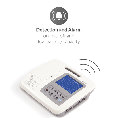 iCare® 1106G Monochrome Screen 6-Channel ECG Machine (Snap Button Type/Bulb & Clamp Type)