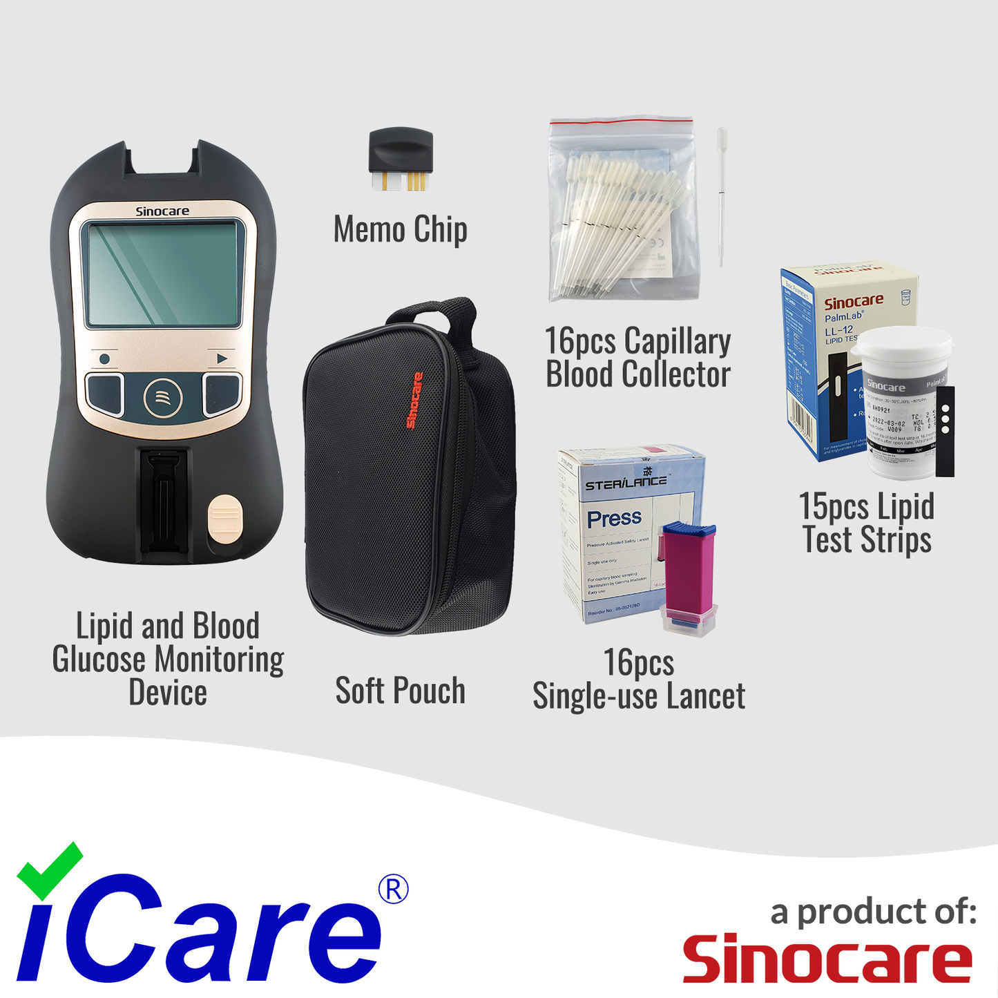 iCare® PalmLab SLX-121 Blood Lipid and Blood Glucose Analyzer