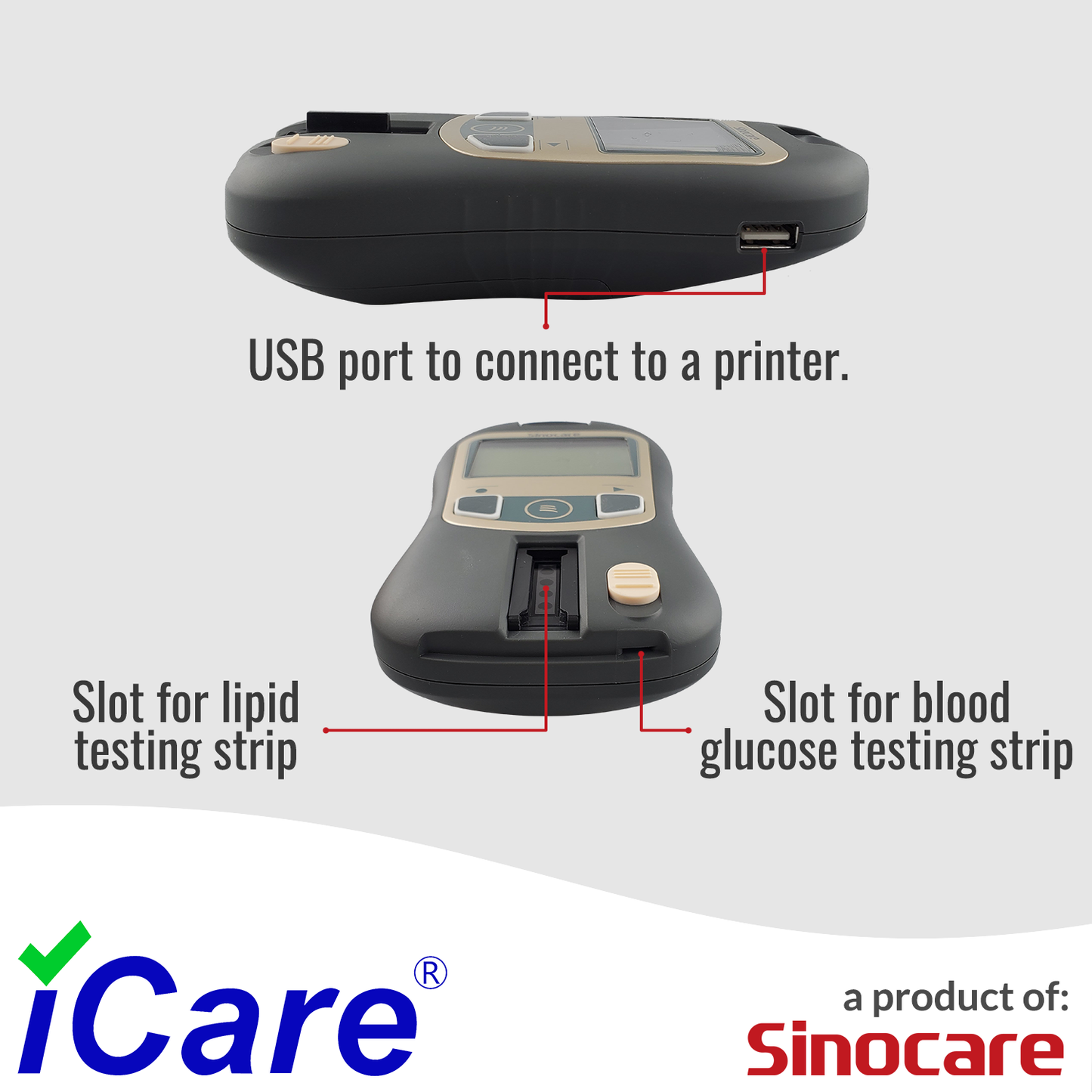 iCare® PalmLab SLX-121 Blood Lipid and Blood Glucose Analyzer